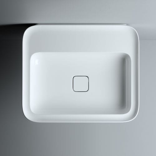 Vasque suspendue - CAMEO 60X50 H14 - VALDAMA - en céramique / rectangulaire / contemporaine