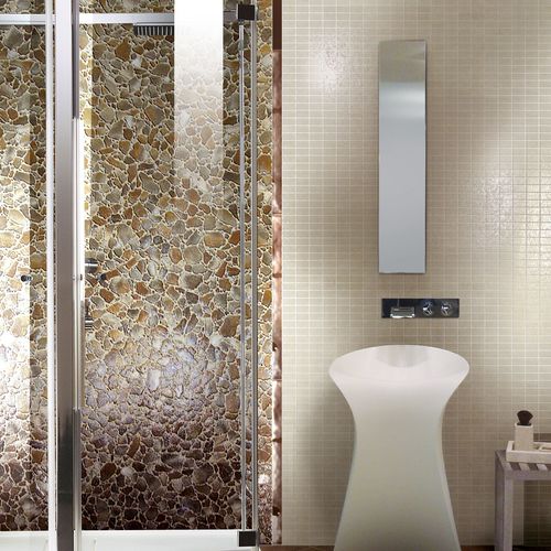 Mosaïque en verre - BROOK : MARRONE TABACCO - VETROVIVO - polie / de salle de bain / murale