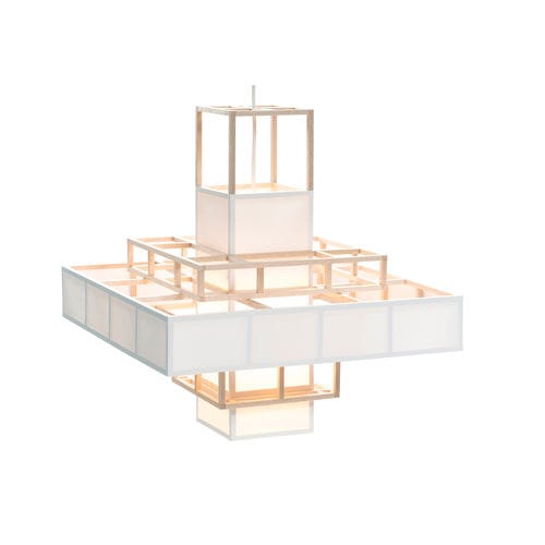 Lampe suspension - LIGHTHOUSE - Odesi. Dutch Design Online - en bois / en tissu / contemporaine