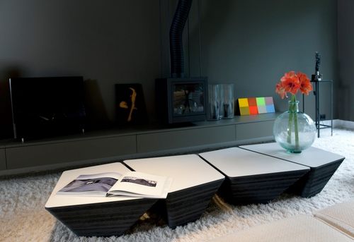 Table basse contemporaine - STONE - Odesi. Dutch Design Online - en bois / carrée / résidentielle