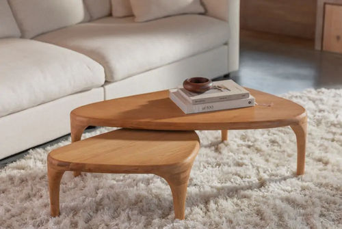 Table basse contemporaine - Isla - Zuiver - en chêne / en bois massif / en caoutchouc