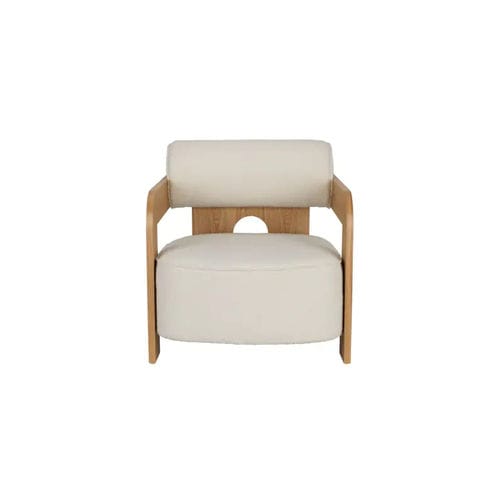Fauteuil contemporain - Oolong - Zuiver - en tissu / en chêne / bleu
