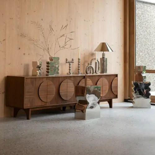 Buffet contemporain - Groove  - Zuiver - en chêne / en frêne / à portes battantes