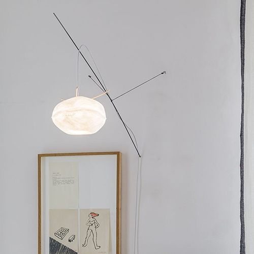 Applique murale contemporaine - COCON PERCHÉ - CÉLINE WRIGHT  - d'intérieur / en noyer / en papier japonais