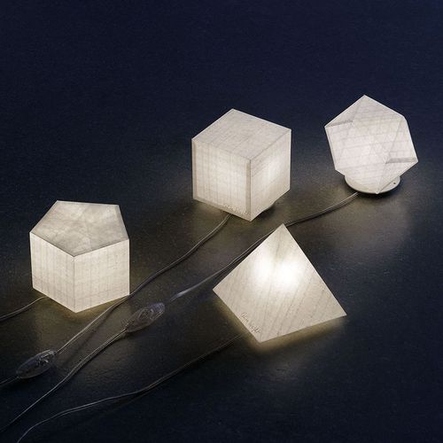 Lampe de table - MINIS GÉOMÉTRIQUES - CÉLINE WRIGHT  - en papier japonais / contemporaine / résidentielle