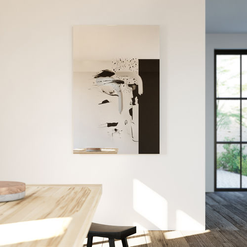 Miroir mural - Connect I L - DEKNUDT MIRRORS  - contemporain / rectangulaire / noir