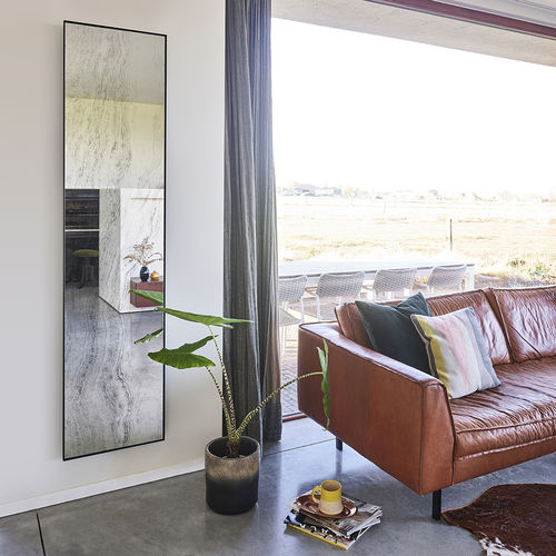 Miroir mural - TRAVERTIN  - DEKNUDT MIRRORS  - contemporain / rectangulaire / en métal