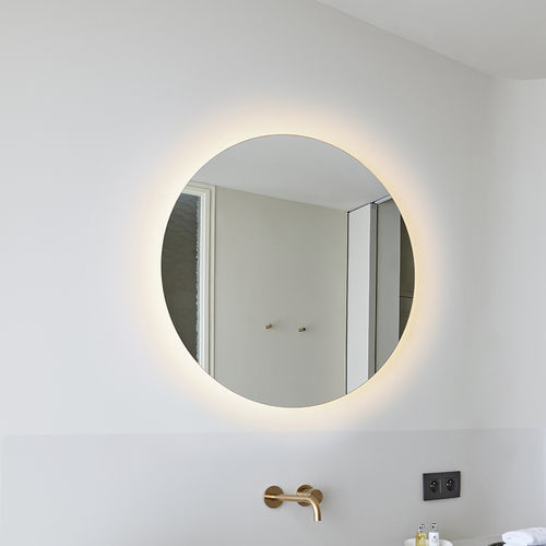 Miroir mural - Brio Clear S IP44 - DEKNUDT MIRRORS  - contemporain / rond / argenté