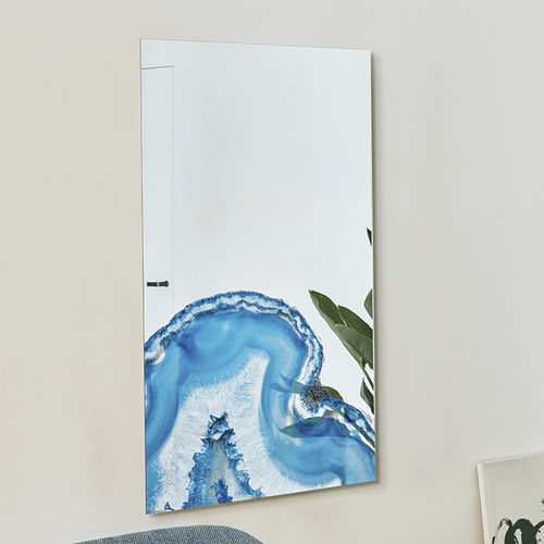 Miroir mural - Geode - DEKNUDT MIRRORS  - contemporain / rectangulaire / bleu