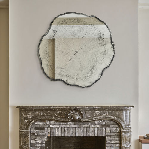 Miroir mural - ARBO Dark L - DEKNUDT MIRRORS  - design original / noir / argenté