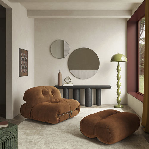 Miroir mural - Cord Flutes M - DEKNUDT MIRRORS  - pour appartement / pour hôtel / pour chambre d'hôtel