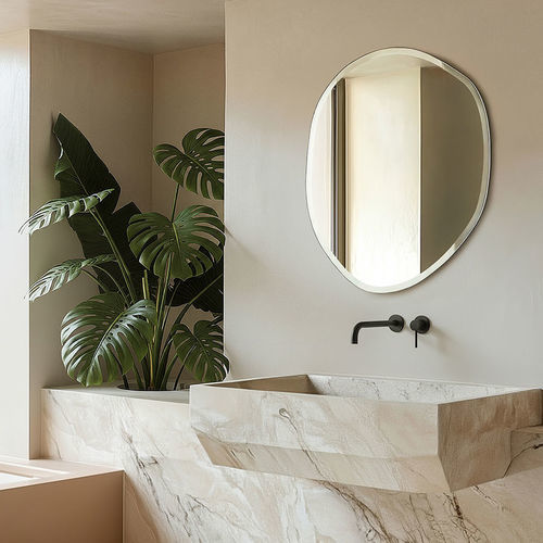 Miroir de salle de bain mural - PURE M - DEKNUDT MIRRORS  - suspendu / pour sanitaire / à usage domestique