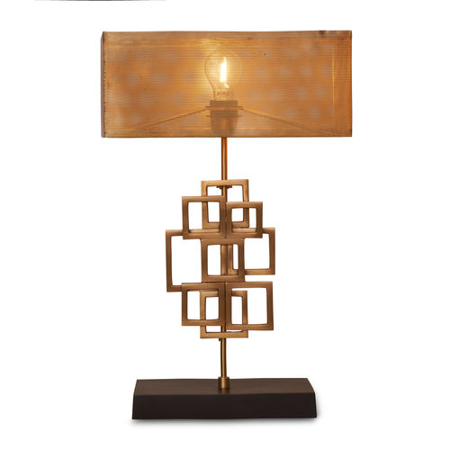 Lampe de table - SEDNA  - GONG - en laiton / en maille / contemporaine