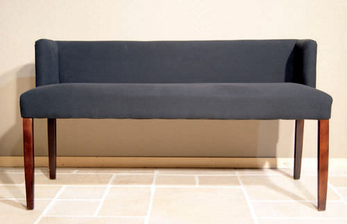 Banquette classique - CLINTON - HAZENKAMP FURNITURES BV - en tissu / avec dossier / grise