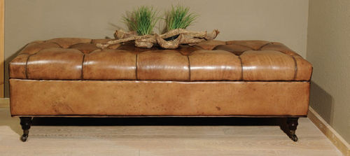 Banquette classique - OLD ENGLAND HOCKER - HAZENKAMP FURNITURES BV - en cuir / marron