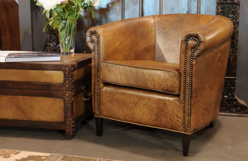 Fauteuil classique - VIRGINIA - HAZENKAMP FURNITURES BV - en cuir