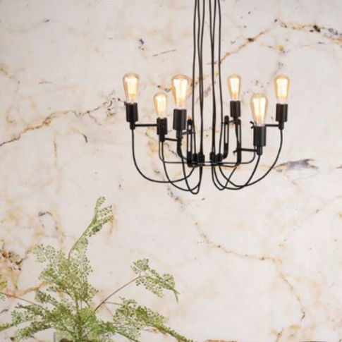 Lustre contemporain - SEATTLE/H/B  - it's about RoMi - en fer / en textile / 6 ampoules