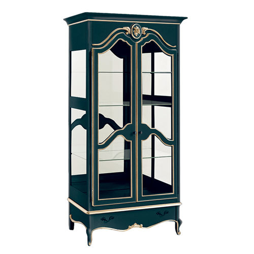 Vitrine de style - Glamour - Jetclass - en verre / en métal laqué / avec tiroirs