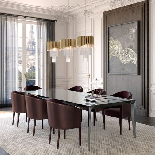Chaise contemporaine - Collins - Jetclass - d'intérieur / en tissu / en cuir