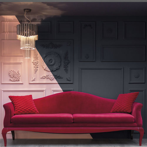 Canapé classique - Deluxe - Jetclass - en tissu / avec accoudoirs / avec coussin amovible
