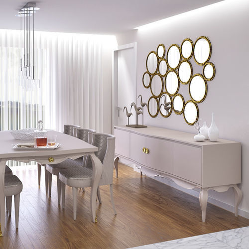 Miroir mural - Bubbles - Jetclass - design original / rond / en métal laqué