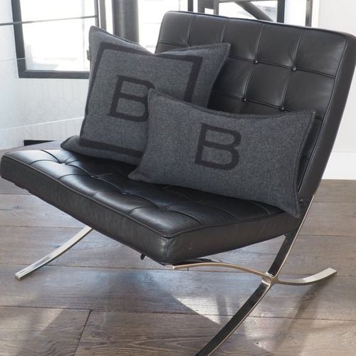 Coussin pour canapé - B-LOGO  - BALMUIR  - rectangulaire / à motif / en laine