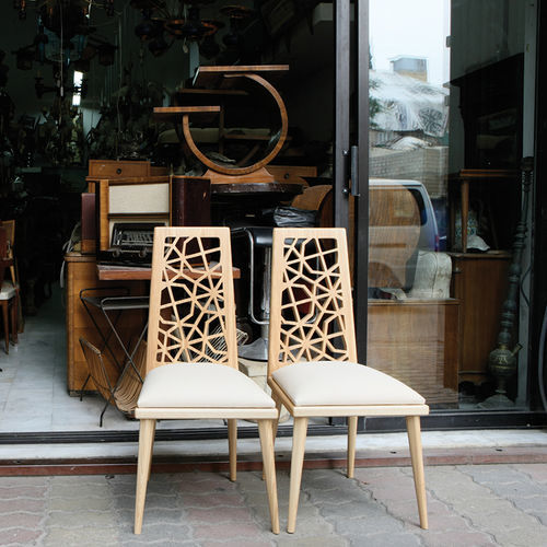 Chaise contemporaine - STRAND - NADA DEBS - d'intérieur / en tissu / en frêne