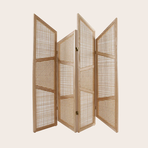 Paravent contemporain - SUMMERLAND - NADA DEBS - en bois / en paille / pliable