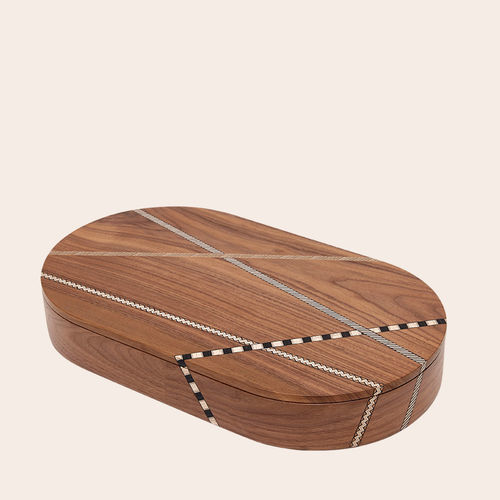 Boîte à bijoux en noyer américain - MARQUETRYMANIA - NADA DEBS