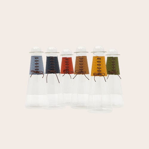 Carafe en verre - HORIZON - NADA DEBS - en cuir