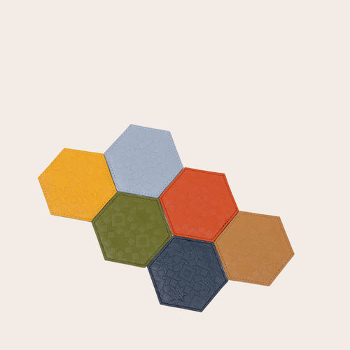 Sous-verre en cuir - HEXAGON - NADA DEBS