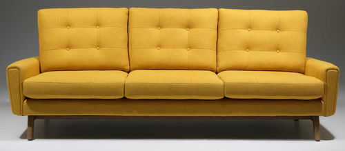 Canapé contemporain - CLIVE - ORIOR BY DESIGN LTD - en tissu / jaune / 3 places