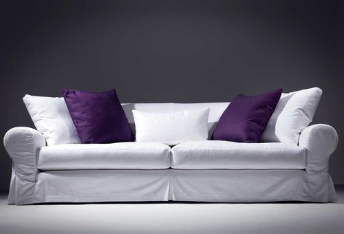Canapé contemporain - STANFORD - ORIOR BY DESIGN LTD - en tissu / blanc / 3 places