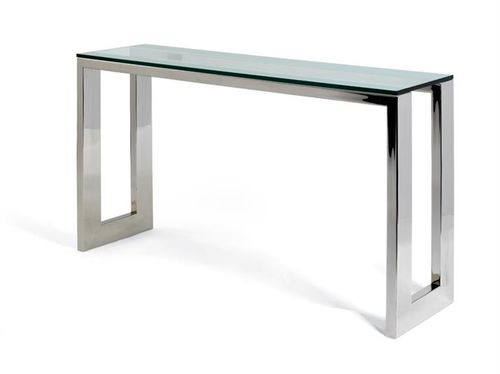 Console contemporaine - OSLO - VILLIERS - en verre / en bronze / en acier inoxydable