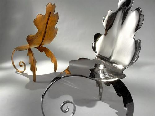 Chaise design organique - OAK LEAF - VILLIERS - d'intérieur / en métal / résidentielle