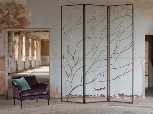 Paravent contemporain - WAYSIDE - VILLIERS - en acier inoxydable