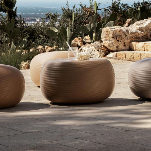 Table basse contemporaine - PANDORA - Myyour - en plastique / ronde / piètement central