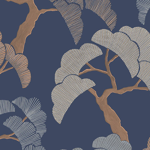 Papier peint contemporain - CARMONA  - Hooked on Walls - à motif nature / aspect tissu / gris