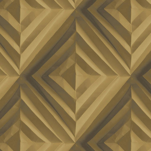 Papier peint contemporain - FOLD  - Hooked on Walls - à motif géométrique / à effet dimensionnel / gris