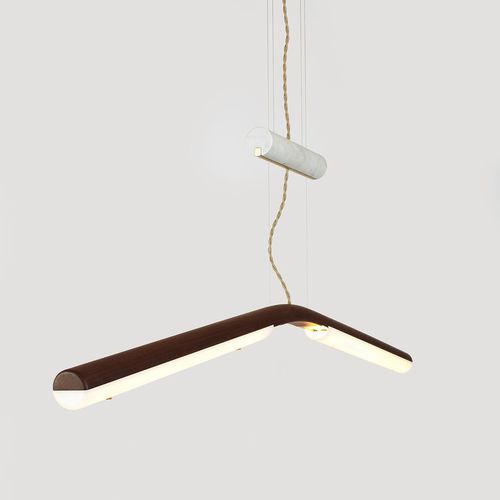 Suspension - COUNTERWEIGHT - Roll & Hill - en laiton / en verre / en bois
