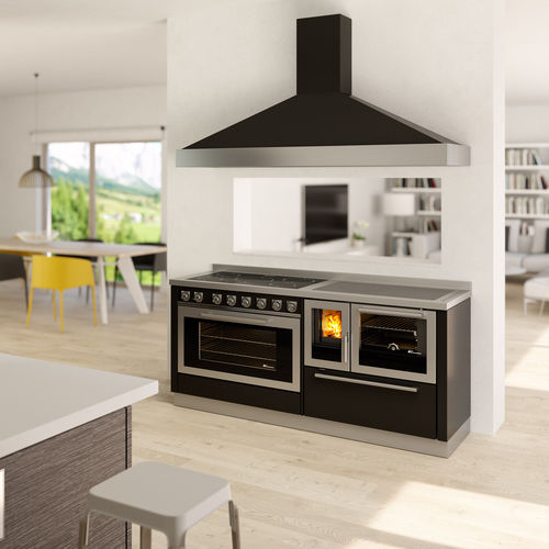 Cuisinière à bois - MONOBLOCCO 1800 - De Manincor - noire