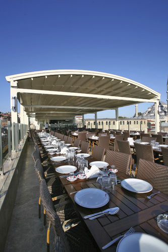 Pergola autoportée - LUNA - ALBAYRAK  - en aluminium extrudé / couverture en toile / professionnelle