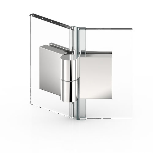 Charnière pour porte en verre - NIVELLO : 8365 L | 8365 R - PAULI FRANCE  - pour porte de douche / en zamak / avec système d'auto-fermeture