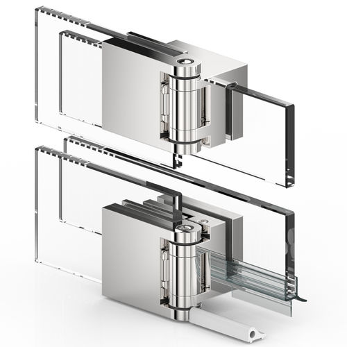 Charnière pour porte en verre - FLUTURE : 8192 - PAULI FRANCE  - pour porte de douche / en zamak / avec système d'auto-fermeture