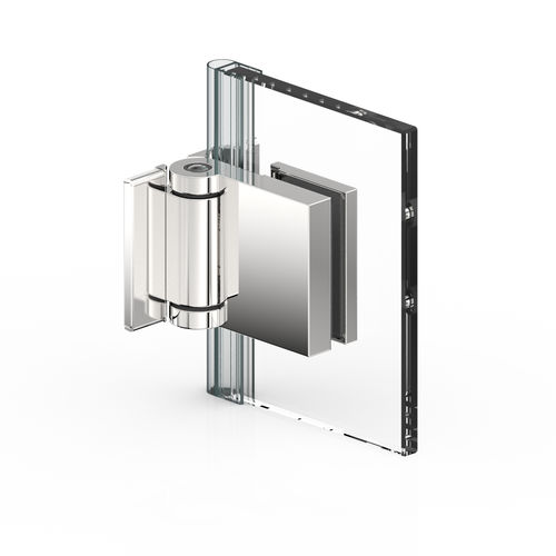 Charnière pour porte en verre - FLINTER : 8154 - PAULI FRANCE  - pour porte de douche / en zamak / avec système d'auto-fermeture