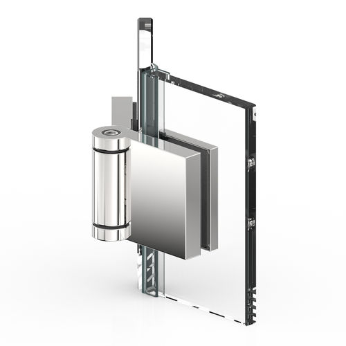 Charnière pour porte en verre - FLINTER : 8164 - PAULI FRANCE  - pour porte de douche / en zamak / avec système d'auto-fermeture