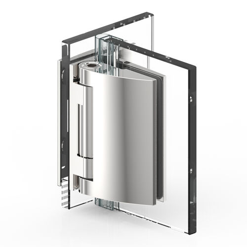 Charnière pour porte en verre - PILLANGO : 8484 - PAULI FRANCE  - pour porte de douche / en zamak / avec système d'auto-fermeture