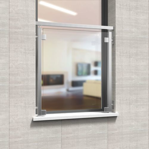 Garde-corps en aluminium - K-01 / K-02 - PAULI FRANCE  - à panneaux en verre / d'extérieur / pour balcon