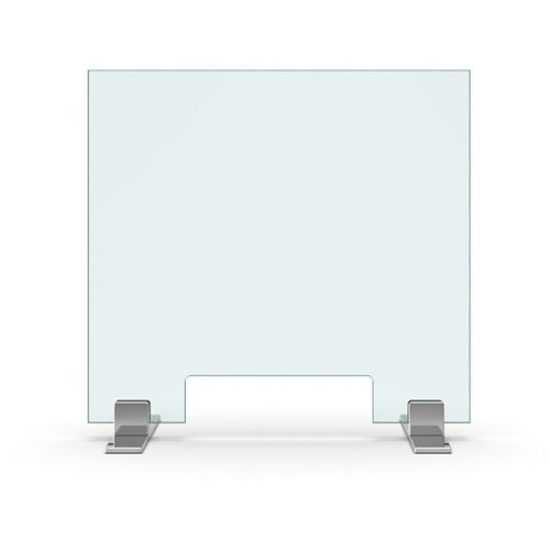Séparateur de bureau sur bureau - SET-3086 - PAULI FRANCE  - en verre / en verre acrylique / design