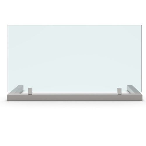 Séparateur de bureau sur bureau - SET-3077 - PAULI FRANCE  - en verre / en verre acrylique / design